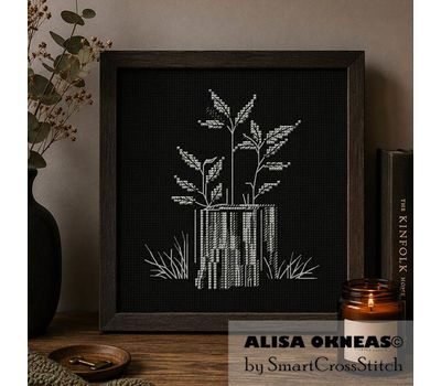 Stump cross stitch pattern