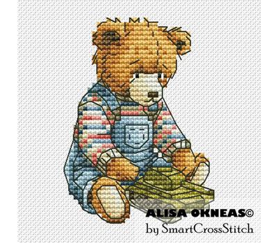 Teddy Bear Boy 2 cross stitch chart