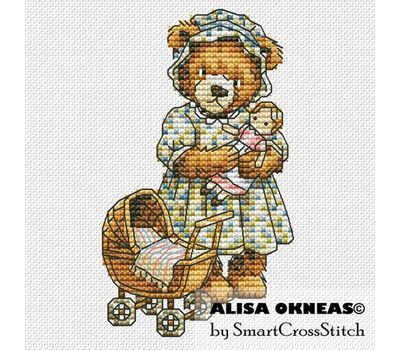 Teddy Bear Girl 1 cross stitch