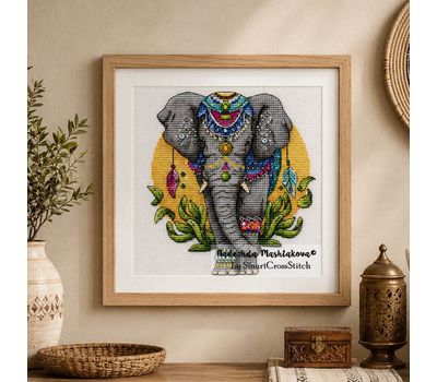 The Elephant cross stitch pattern