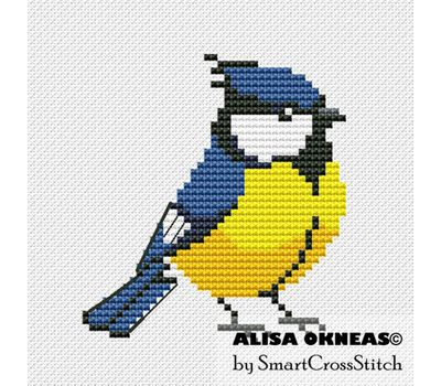 Tit cross stitch chart