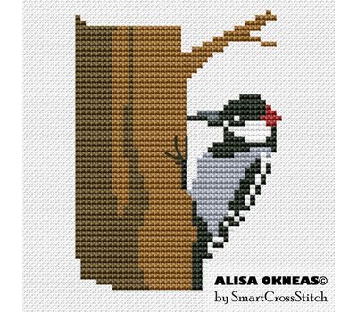 Woodpecker 1 cross stitch chart
