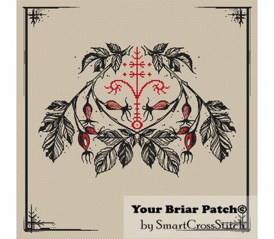 Rosehip Rune Magic cross stitch