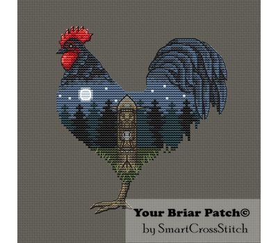 Rooster: Chernobog cross stitch chart