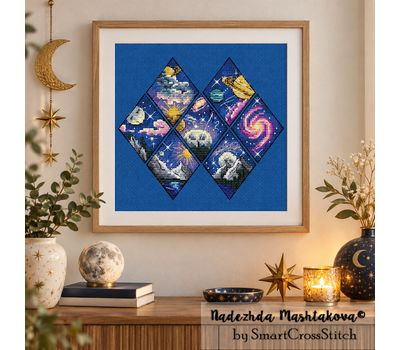 Cosmic Frontiers cross stitch pattern