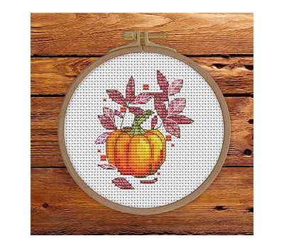 Autumn Cross stitch pattern Pumpkin}