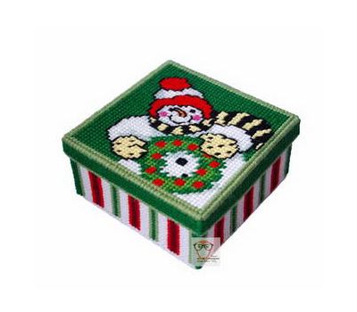 Christmas Snowman 1 plastic canvas tissue box pattern}