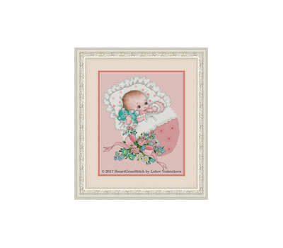 Miracle of Birth Cross stitch pattern  Baby Girl Sampler