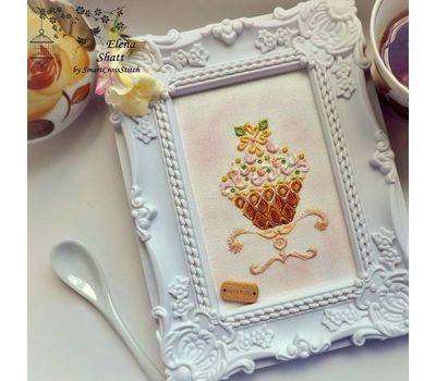 Vanilla Pistachio Dessert cross stitch pattern