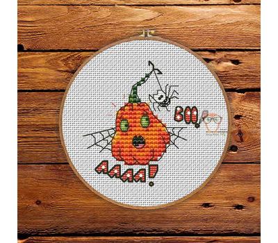 Halloween cross stitch pattern Boo}