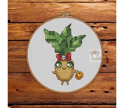 Halloween cross stitch pattern Mandrake}
