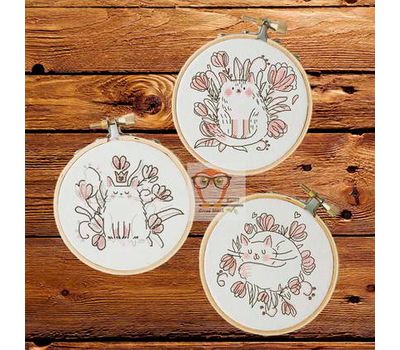 Kids Cross stitch pattern Set Marshmallow Cats}