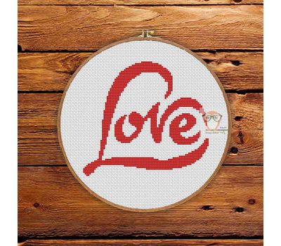 ''Love'' cross stitch pattern