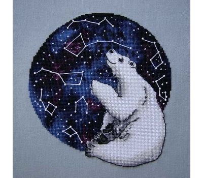 Modern cross stitch pattern White Bear and Ursus}