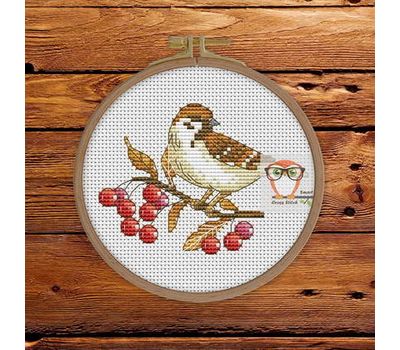 Sparrow Cross stitch pattern Mini Pattern}
