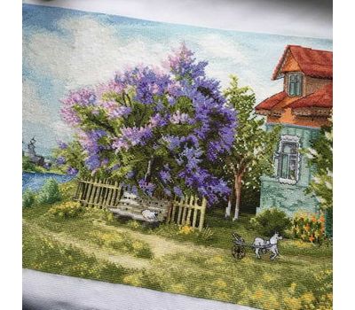 Summer Cross stitch pattern Lilac Tree