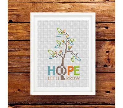 Tree of HopeQuotes cross stitch pattern inspirational pattern