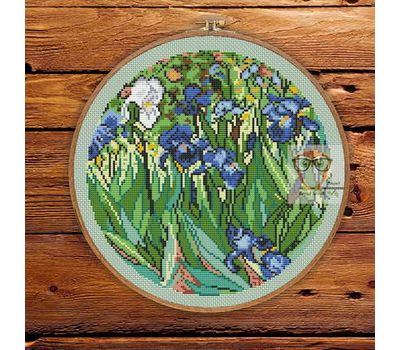 Van Gogh cross stitch pattern Irises