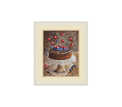 Birthday cross stitch Cake with Berries