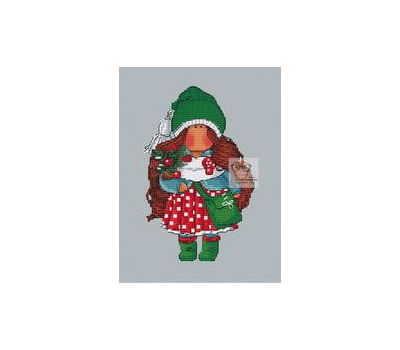Christmas Stocking cross stitch pattern Little Doll