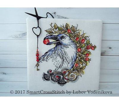 Crow's feast cross stitch pattern