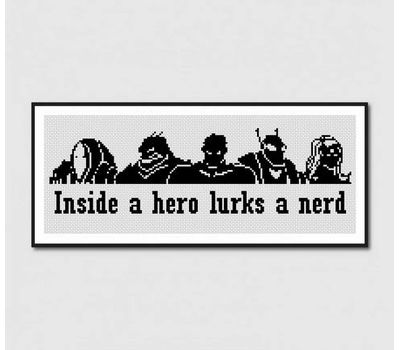 Heroes_and_Vilains_cross_stitch_funny_pattern_cream_fabric