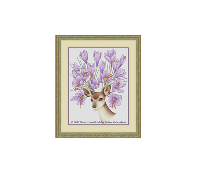 Lilac gaze cross stitch pattern