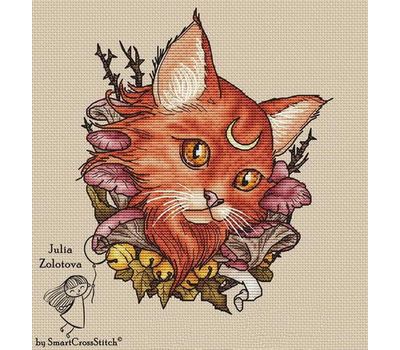 Moon Cat cross stitch Pattern