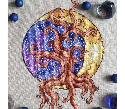 Moon Tree cross stitch Pattern