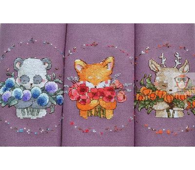 Round Cross stitch pattern 3 Cute Baby Animals}