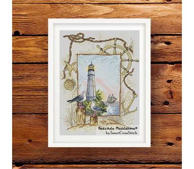{en:Sea Sampler cross stitch pattern Lighthouse;}