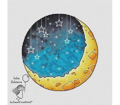 Round cross stitch chart  Starry Night
