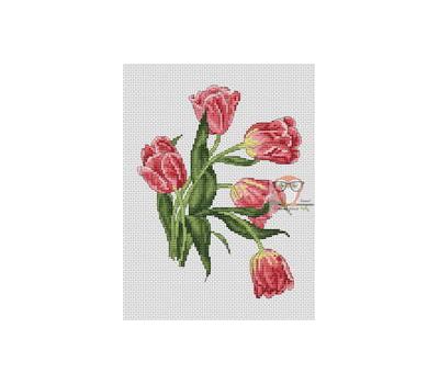 Tulips cross stitch pattern flower pattern