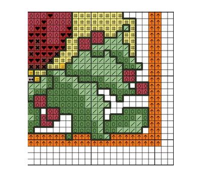 Free Christmas Red Cardinal cross stitch pattern free