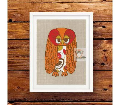 Autumn Owl Free cross stitch pdf pattern
