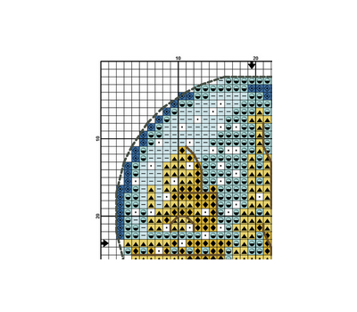 PARIS Snowball cross stitch pattern example free