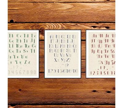 3 ABCs alphabet cross stitch pattern 3 fonts