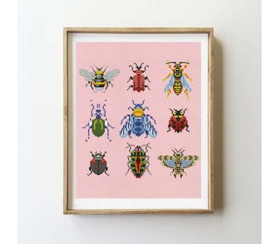 Beetles cross stitch pattern pdf