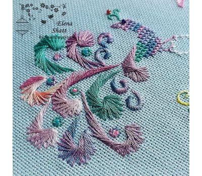 Floral Embroidery pattern Bird of paradise