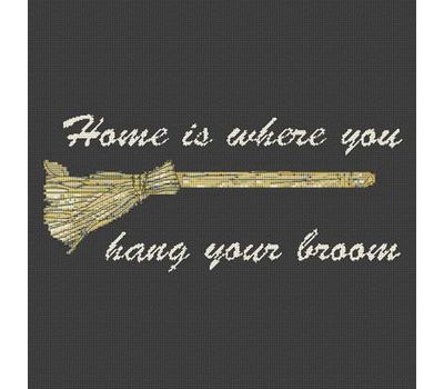 Harry Potter Broom cross stitch chart embroidery design