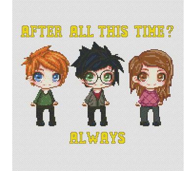 Harry Potter cross stitch pattern Hermione & Ronald Weasley