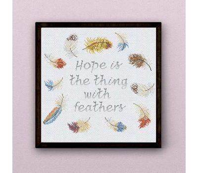 Hope FeathersQuotes cross stitch pattern inspirational pdf