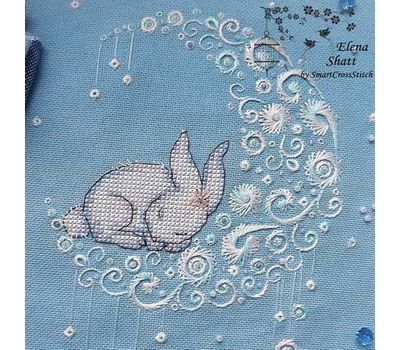 Lace Embroidery pattern Moonlight Bunny