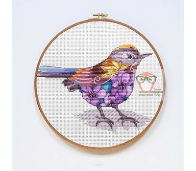 Modern Cross Stitch pattern Small Bird2