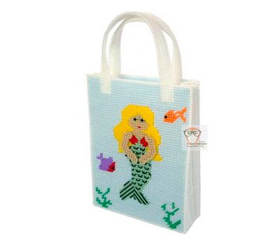 Plastic canvas purse Mermaid}