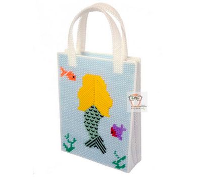 Plastic canvas purse Mermaid}