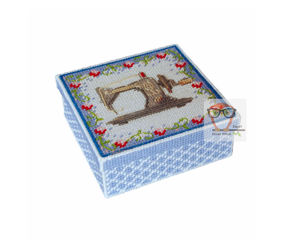 Plastic canvas tissue box Sewing Basket}