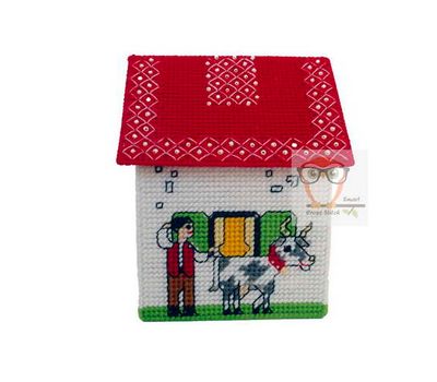 Robin Hood plastic canvas house box pattern}