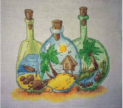 Sea Bottles Cross stitch Chart Summer Memories