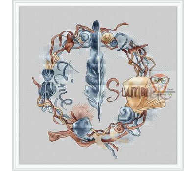 Sea Cross Stitch pattern Wreath Summer Memories4